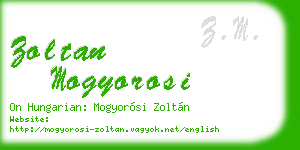 zoltan mogyorosi business card